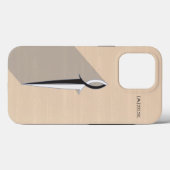 Jesus Fish Schwert mit Holzkorn iPhone Case (Rückseite (Horizontal))