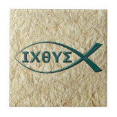 Jesus Fish Symbol Keramik Tile Fliese (Vorderseite)