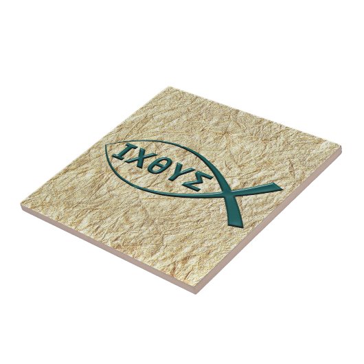 Jesus Fish Symbol Keramik Tile Fliese (Seite)