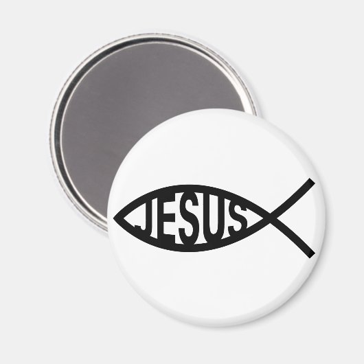 Jesus Fish Symbol Magnet (Vorderseite/Rückseite)