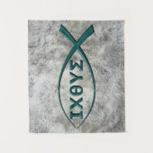 Jesus Fish Symbol Tapestry Wandteppich (Vorderseite)