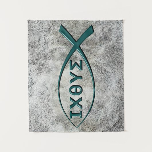 Jesus Fish Symbol Tapestry Wandteppich (Vorderseite)