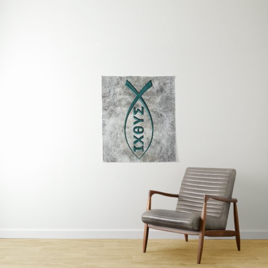 Jesus Fish Symbol Tapestry Wandteppich (Beispiel)