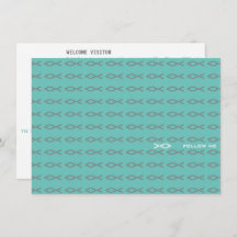 Jesus Fish Text Visitenkarte