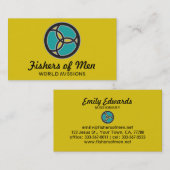 Jesus Fish Trinity Glass Logo Visitenkarte (Vorne/Hinten)