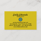 Jesus Fish Trinity Glass Logo Visitenkarte (Rückseite)