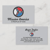 Jesus Fish Trinity Glass USA Logo Visitenkarte (Vorne/Hinten)
