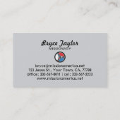 Jesus Fish Trinity Glass USA Logo Visitenkarte (Rückseite)