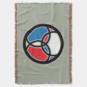 Jesus Fish Trinity Stected Glass - RWB Decke (Vorderseite Vertikal)
