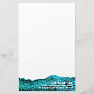 Jesus Fish Wavy Waters Briefpapier