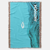 Jesus Fish Wavy Waters Decke (Vorderseite Vertikal)
