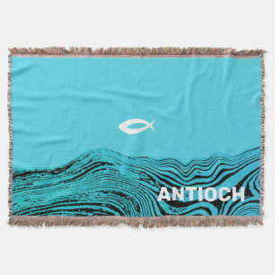 Jesus Fish Wavy Waters Decke