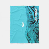 Jesus Fish Wavy Waters Fleecedecke (Vorderseite)