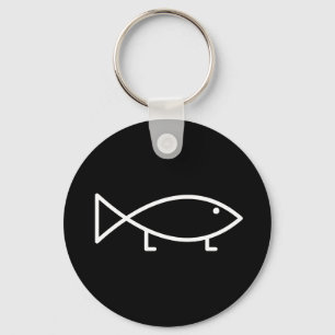 Jesus Fish with Legs - Keychain Schlüsselanhänger