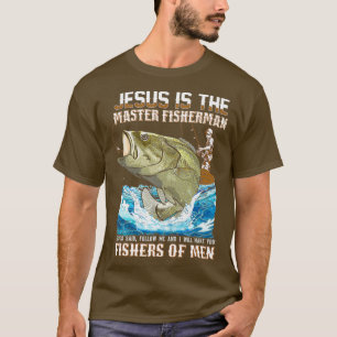 Jesus Fisher Men Bible verse Fishing Papa T-Shirt