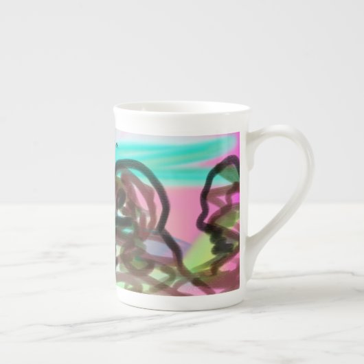 Jesus fixiert Augen Porzellantasse (Rechts)