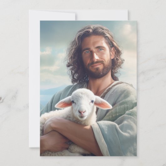 Jesus-Flachnotizkarte Einladung (Vorderseite)