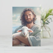 Jesus-Flachnotizkarte Einladung (Stehend Vorderseite)