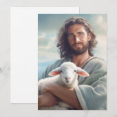 Jesus-Flachnotizkarte Einladung (Vorne/Hinten)