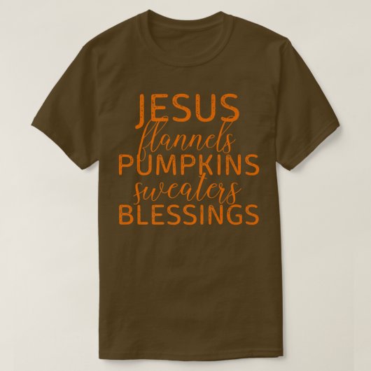 Jesus Flannels Pumpkins Sweaters Segen Fall Se T-Shirt (Design vorne)
