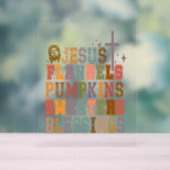 Jesus Flannels Pumpkins Sweaters Segnungen Acrylschild (Neutral)
