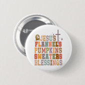 Jesus Flannels Pumpkins Sweaters Segnungen Button (Vorne & Hinten)