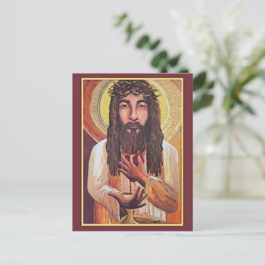 Jesus Flat Danke Karte (Stehend Vorderseite)