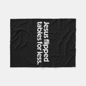 Jesus Flipped Tables For Less Funny Christian Fait Fleecedecke (Vorderseite (Horizontal))