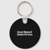 Jesus Flipped Tables For Less Funny Christian Fait Schlüsselanhänger (Vorderseite)