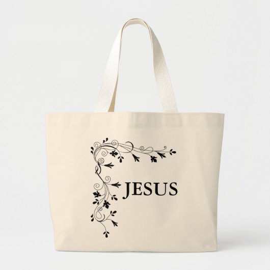 JESUS FLORAL CORNER BORD JUMBO STOFFBEUTEL (Vorne)