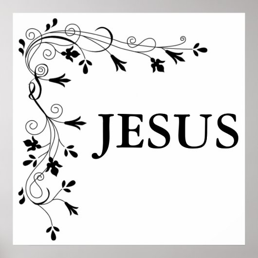 JESUS FLORAL CORNER BORD POSTER (Vorne)