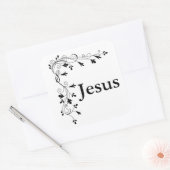 JESUS FLORAL CORNER BORD QUADRATISCHER AUFKLEBER (Umschlag)