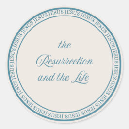 Jesus - flush Siegel groß Runder Aufkleber