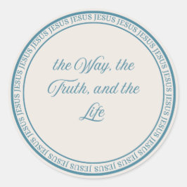 Jesus - flush Siegel groß Runder Aufkleber