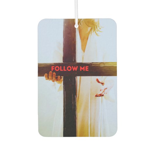 Jesus folge mir Auto Air Freshener Autolufterfrischer (Vorderseite)