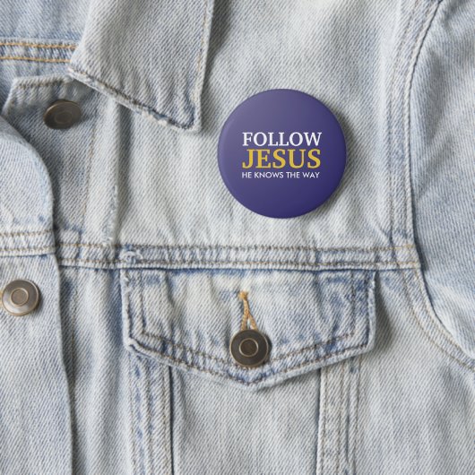 Jesus folgen, der weiß, wie button (Beispiel)