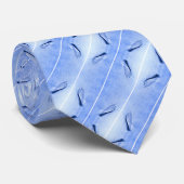 Jesus Foot Prints Armani Seidenstreifen Krawatte (Gerollt)