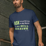JESUS Frage, und Sie erhalten T - SHIRT<br><div class="desc">Christlicher T - Shirt mit dem biblischen Vers von John 16:24 "Bis jetzt haben Sie nichts in meinem Namen gefragt. Frag, und du wirst empfangen, dass deine Freude voll sein kann." Die Verse sind in gemischter Kalligraphie & minimalistischer Typografie. Dieses trendige, moderne Design ist das perfekte Geschenk- und Modestatement. #christlich...</div>