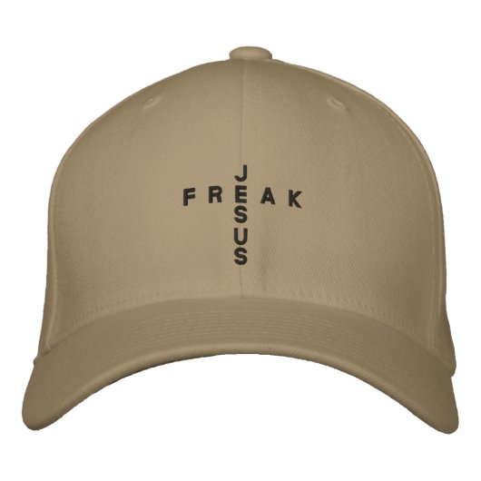 Jesus Freak - Cross Bestickte Baseballkappe (Vorderseite)
