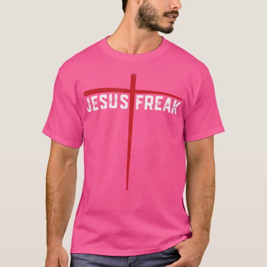 Jesus Freak - Kreuzmalerei für Christen T-Shirt (Vorderseite)