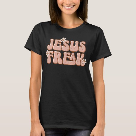 Jesus Freak, Niedlich Christlich Retro Daisy T-Shirt (Vorderseite)