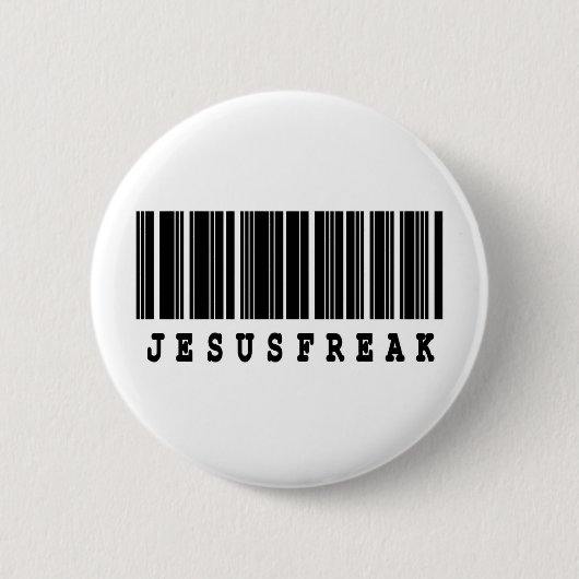 jesus freak Strichcode-Design Button (Vorderseite)