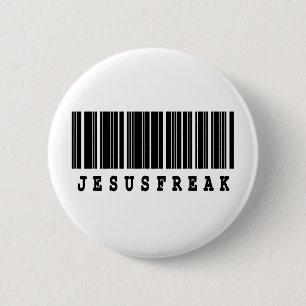 jesus freak Strichcode-Design Button