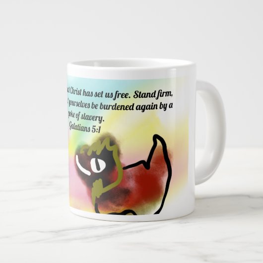 jesus freedom Jumbo-Tasse (Vorderseite Rechts)