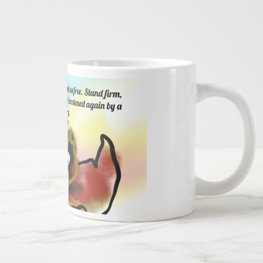 jesus freedom Jumbo-Tasse (Rechts)