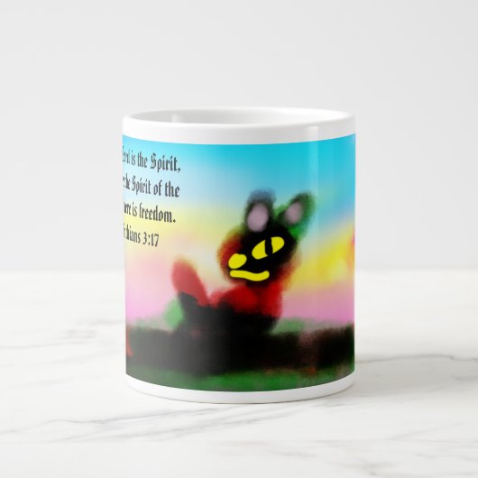 Jesus Freiheit Jumbo-Tasse (Vorderseite)