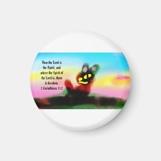 Jesus Freiheit  Magnet (Vorne)