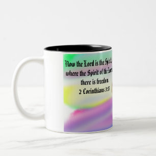 Jesus Freiheit Zweifarbige Tasse