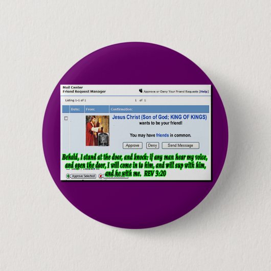 Jesus-Freund-Antrag Button (Vorderseite)