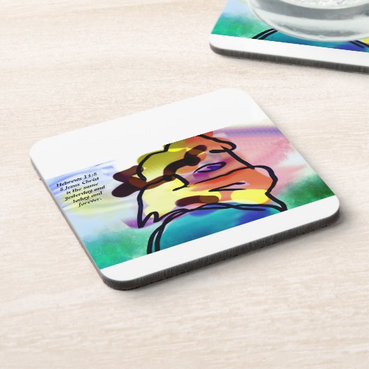 Jesus-Freund Getränkeuntersetzer (Linke Seite)